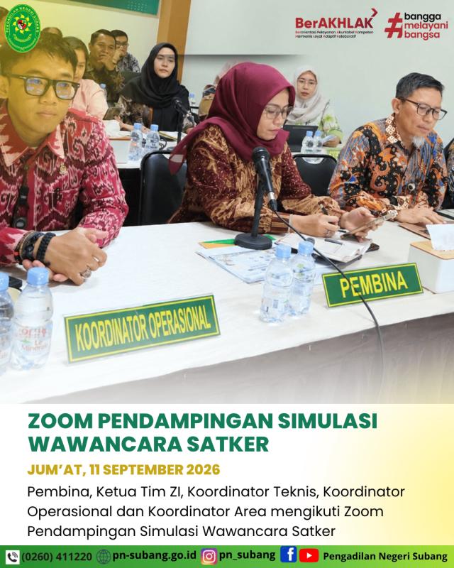 Zoom Pendampingan Simulasi Wawancara ZI